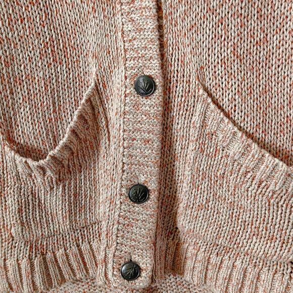Rag & Bone Open Knit Cardigan Neutral Button Front Size S Coastal Grandma - Picture 3 of 9